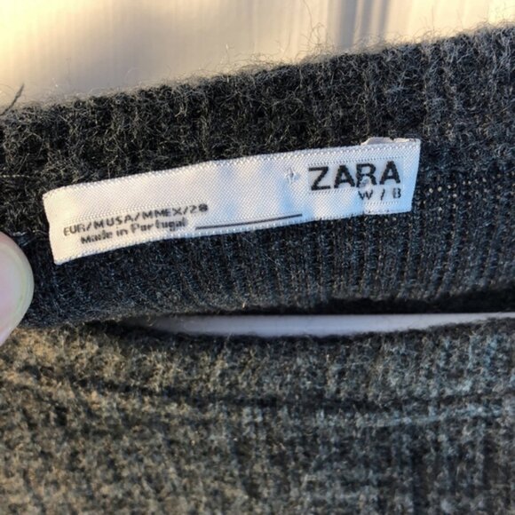 M Zara grey embroidered sequinned sweater - Picture 6 of 12